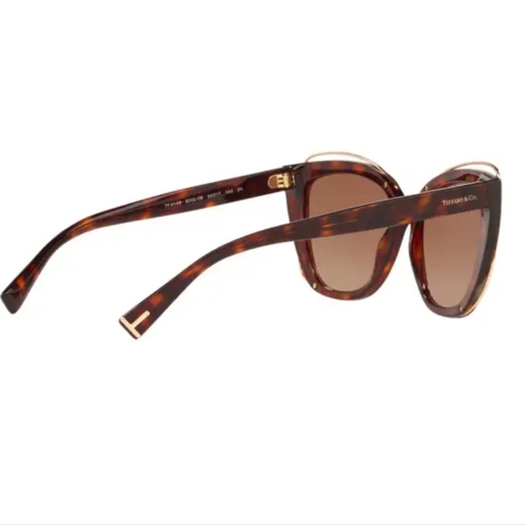 Tiffany & Company Sunglasses TF4148 Cat Eye Havanah Rubedo MA412 - Picture 9 of 15